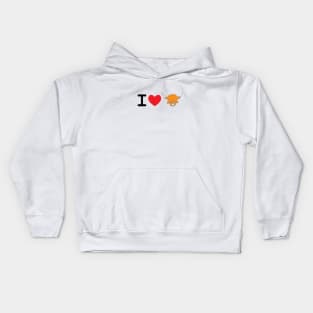 I love Highland cow -ginger cow - red heart Kids Hoodie